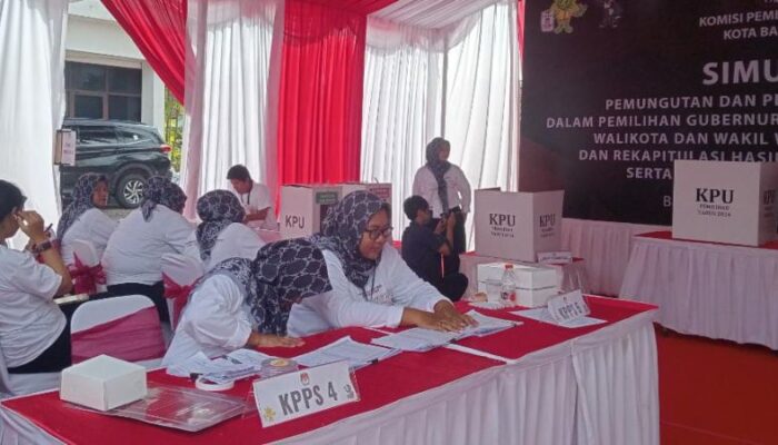 Matangkan Persiapan Pemungutan Suara, KPU Balikpapan Gelar Simulasi