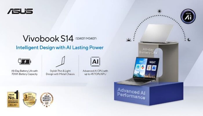 ASUS Resmi Luncurkan Vivobook S14, Laptop AI Modern dengan Desain Tipis dan Tangguh di Indonesia