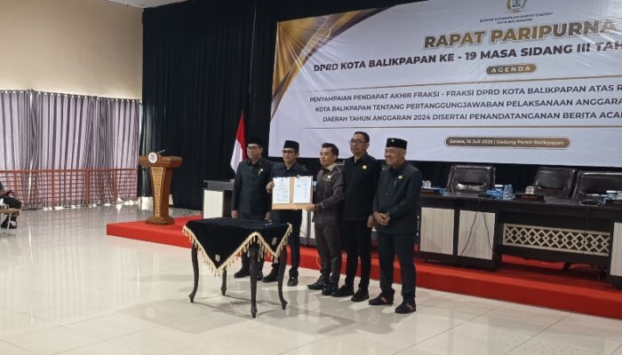 Enam Fraksi Terima Pertanggungjawaban Pelaksanaan APBD Balikpapan Tahun 2024