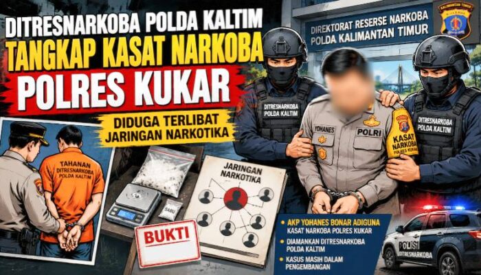 Ditresnarkoba Polda Kaltim Amankan Kasatresnarkoba Polres Kukar, Diduga Terlibat Jaringan Pengedar Narkotika