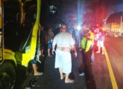 kecelakaan beruntun dekat pelabuhan semayang Balikpapan